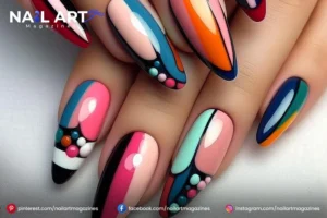 Nail Art Design Bright Colours