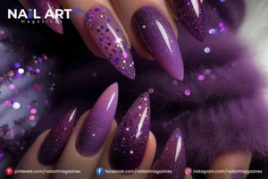 Nail Art On Purple Nails