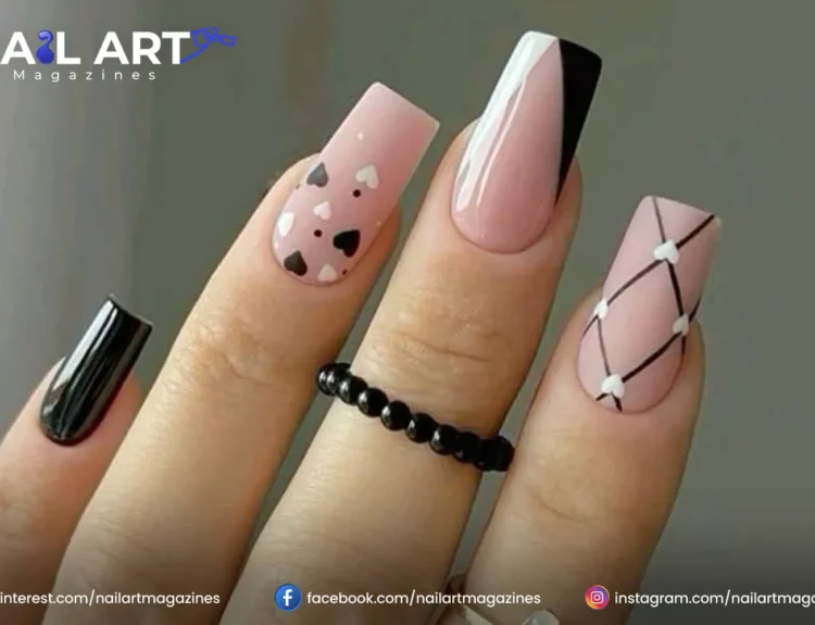 Pink-And-Black-Nail-Art