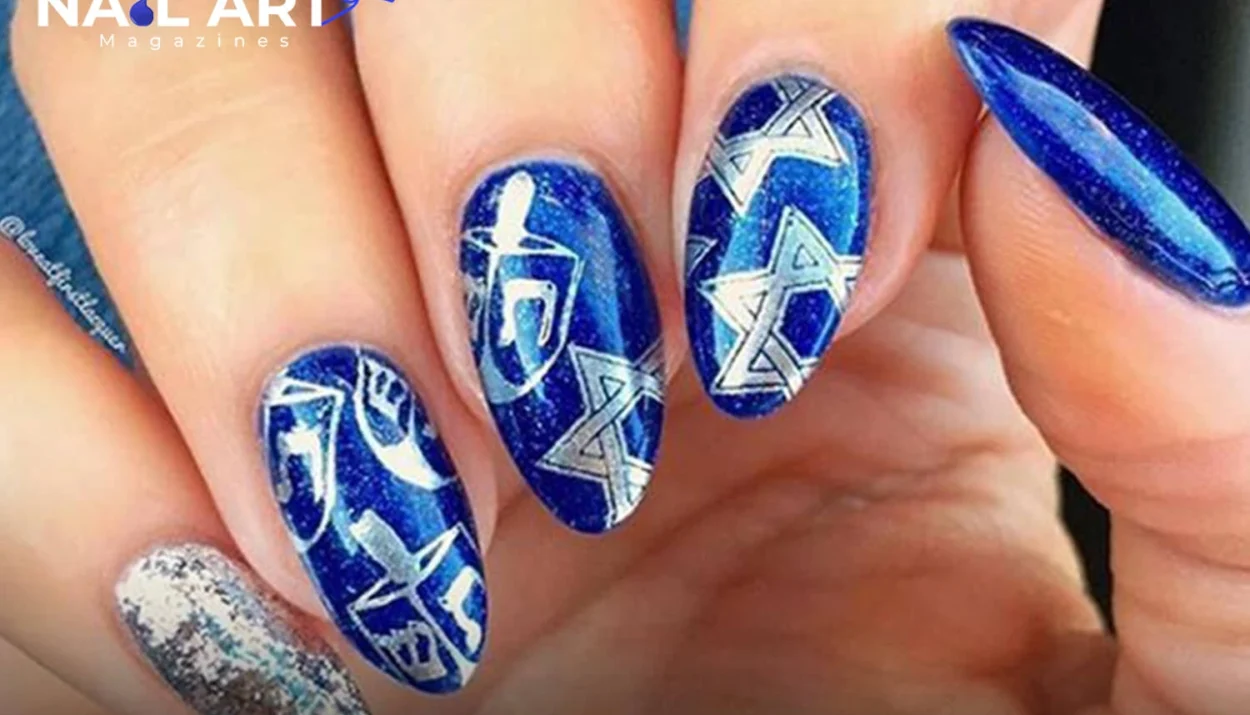 Hanukkah Nail Art