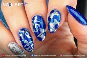 Hannukah Nail Art