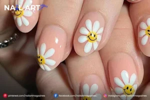 Nail Art On Smiley Face