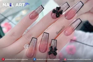 Pink-And-Black-Nail-Art