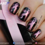 Cancer Awareness Nail Art