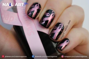 Cancer Awareness Nail Art