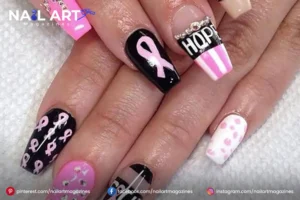 Cancer Awareness Nail Art