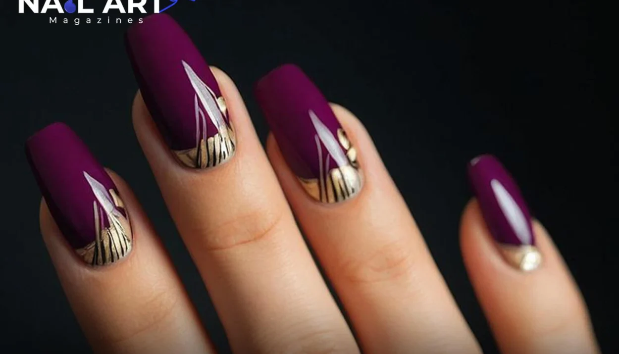 Nail Art On Purple Nails