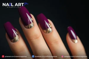 Nail Art On Purple Nails